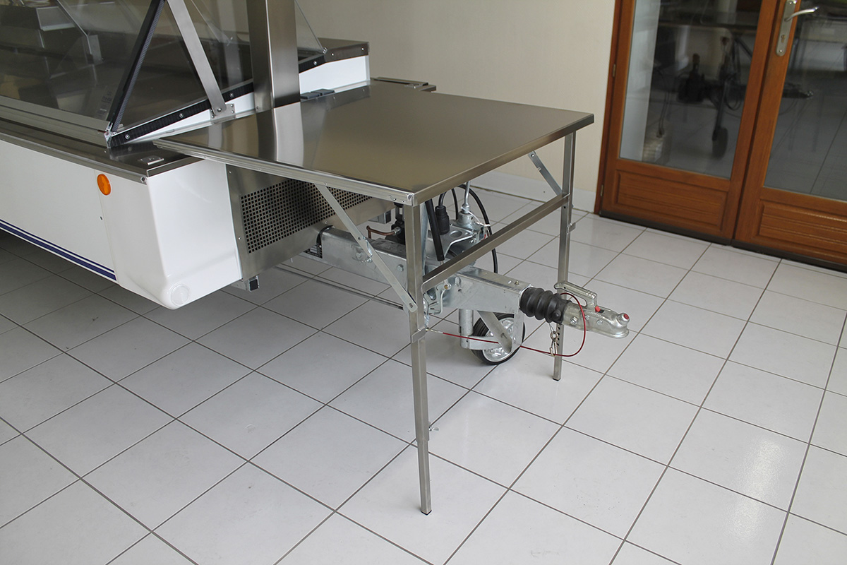 table latérale en inox